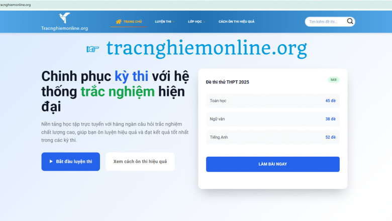 Trắc Nghiệm Online - Tổng Hợp Bài Tập, Đề Thi Trắc Nghiệm Miễn Phí
