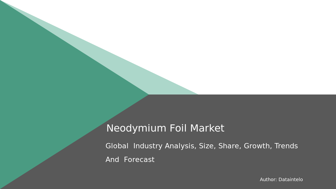 Neodymium Foil Market Research Size, Share Research | 2032