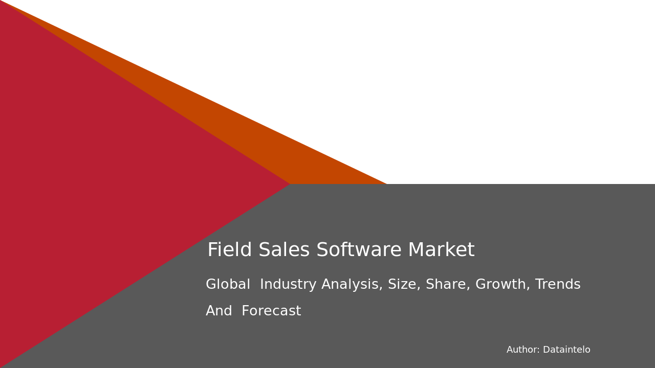 Field Sales Software Market Research Report 2032