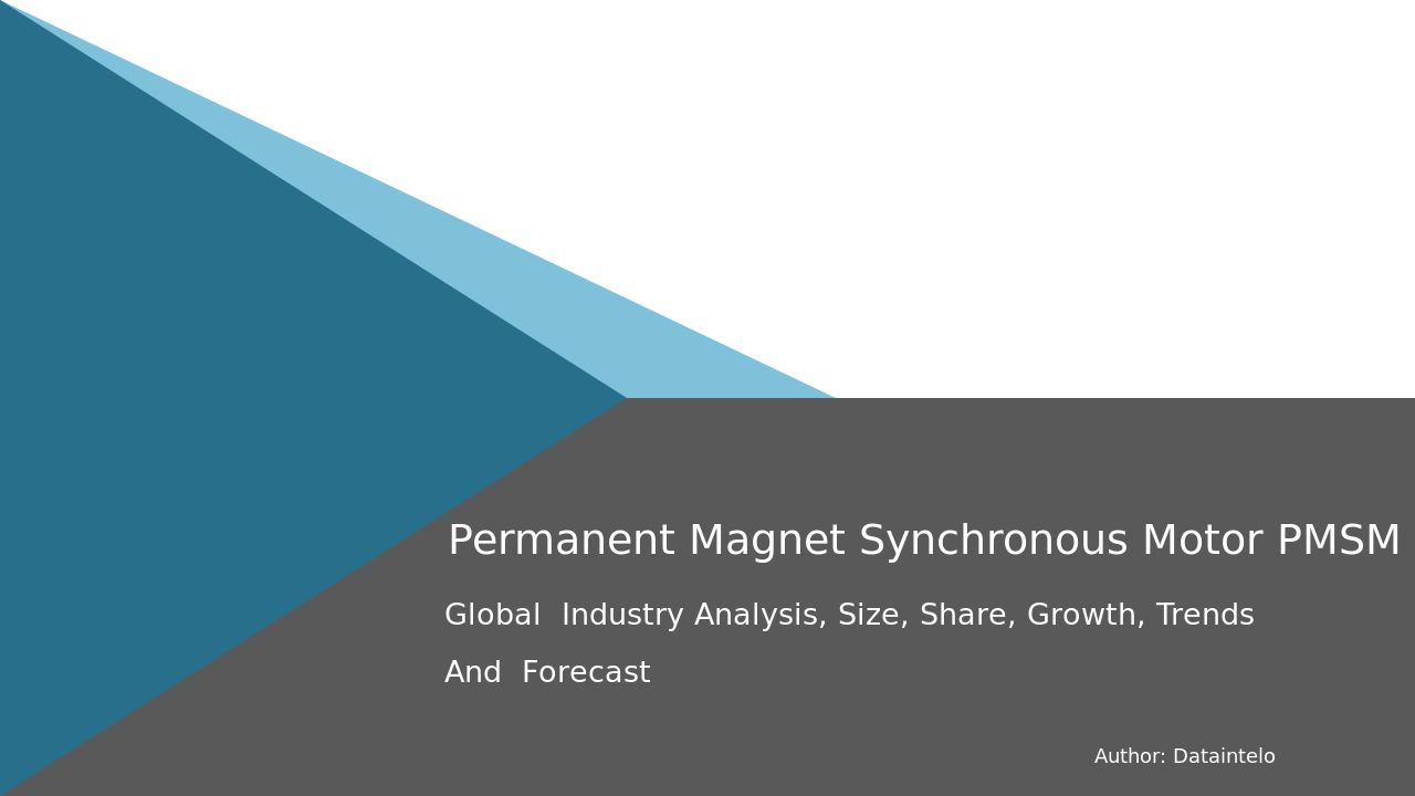 Permanent Magnet Synchronous Motor (PMSM) Market Research Report 2032