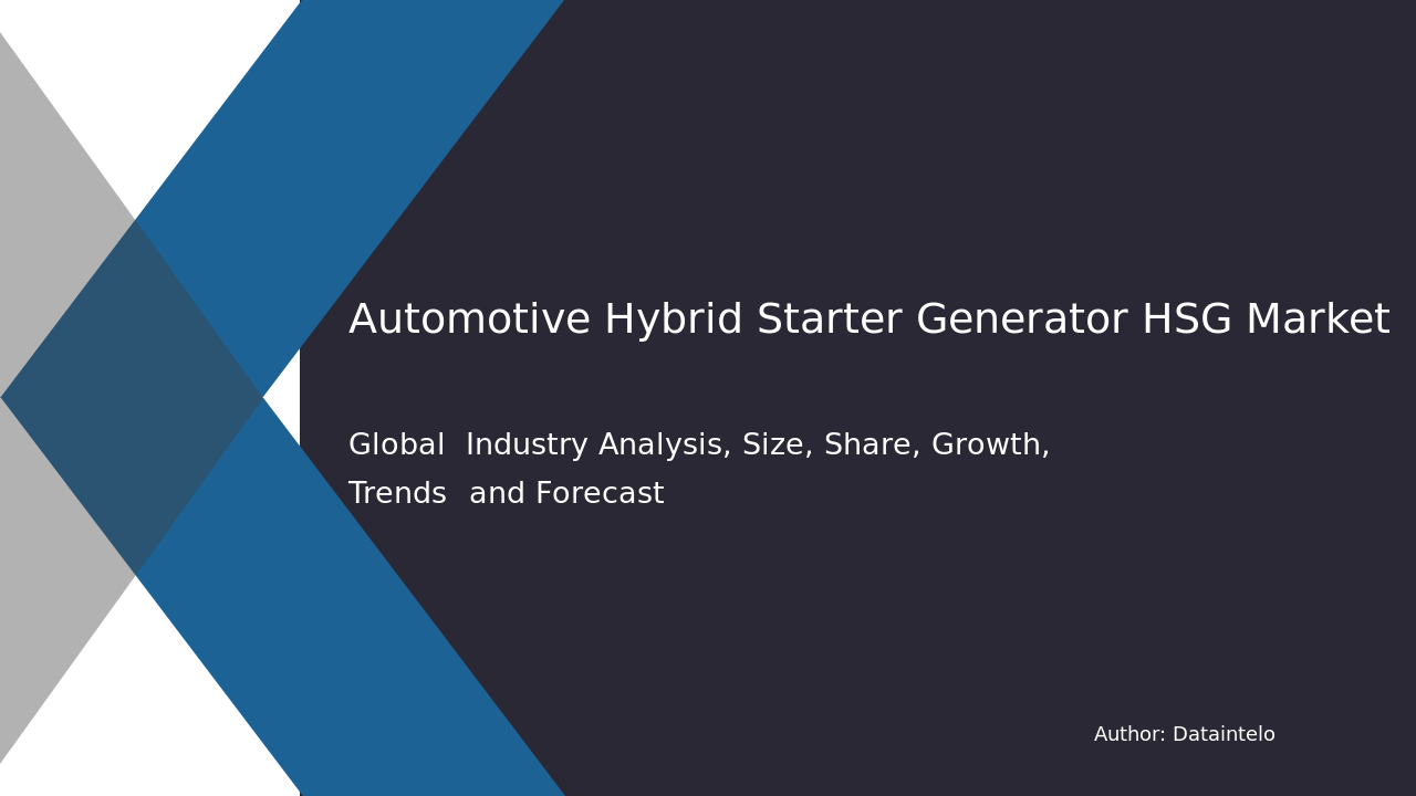 Automotive Hybrid Starter Generator (HSG) Market Research Report 2024-2032