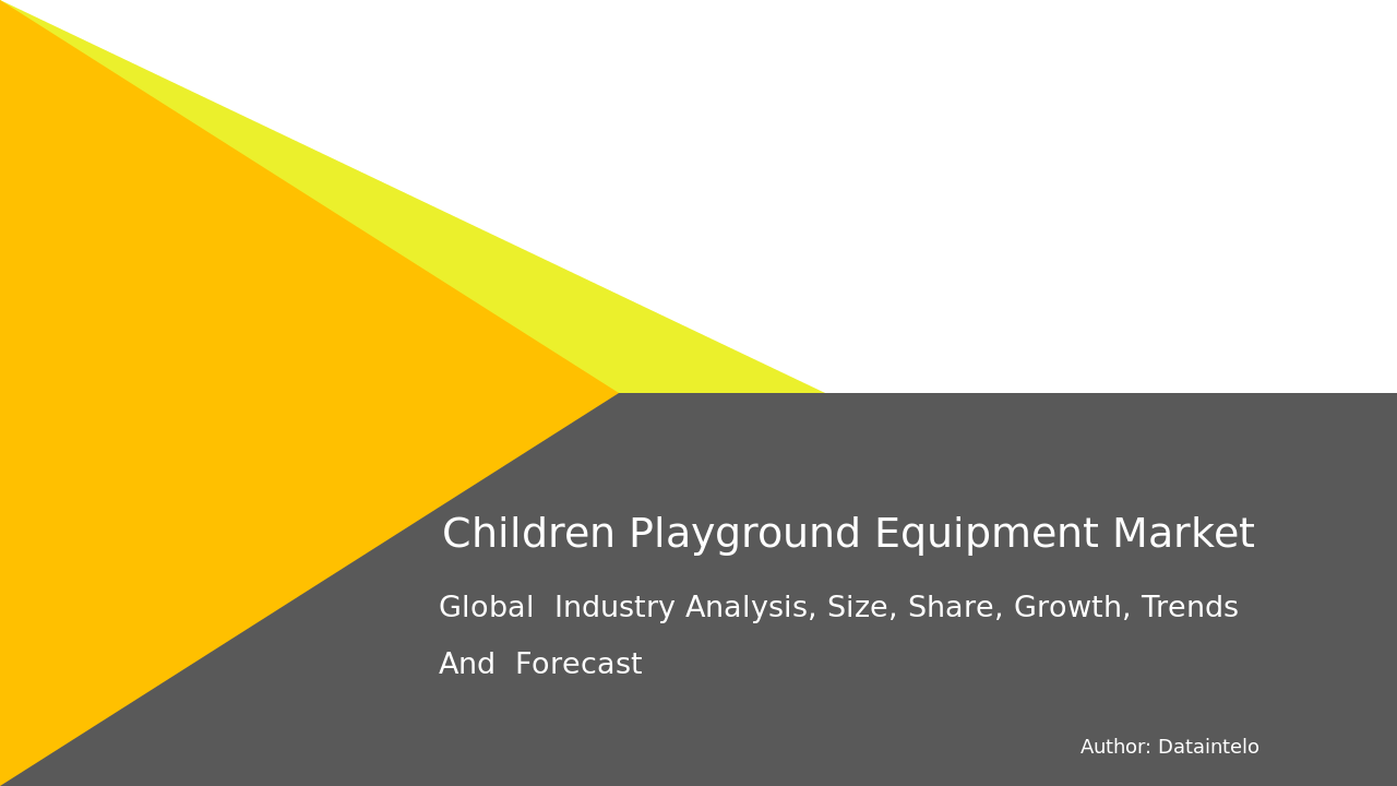 Children Playground Equipment Market Report | Global Forecast From 2024 To 2032