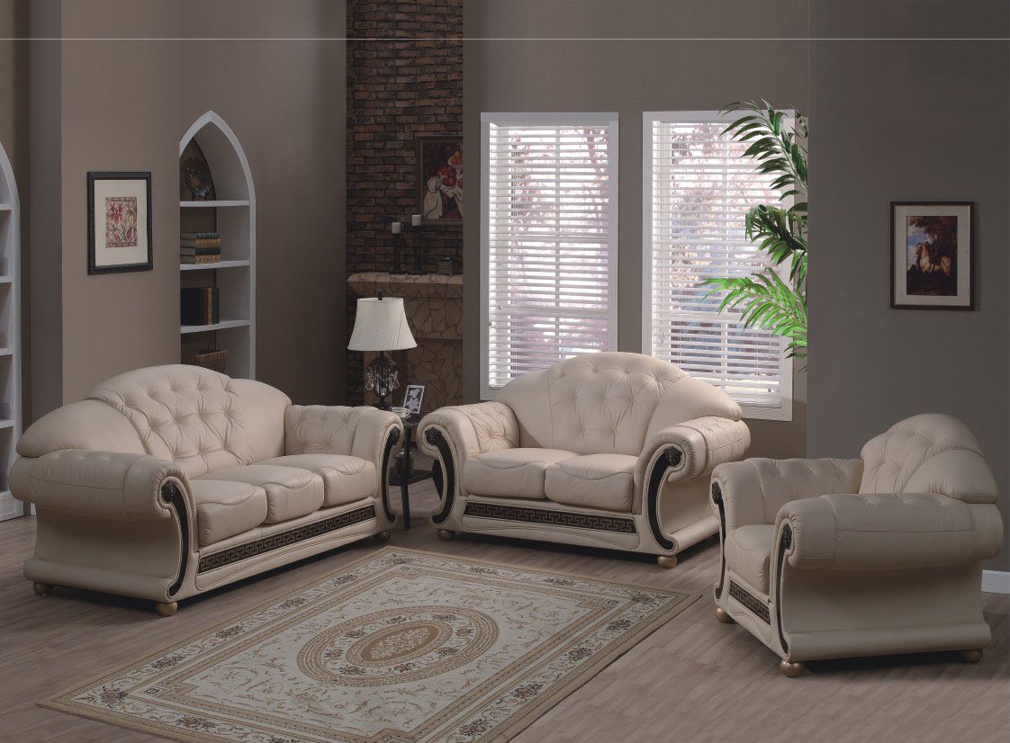 Medusa Classic Italian Leather Sofa Suite - Cash And Carry Beds