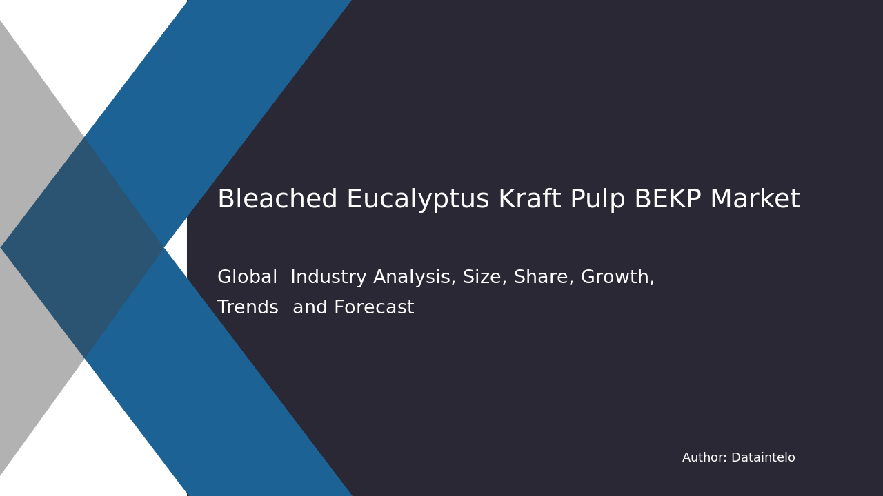 Bleached Eucalyptus Kraft Pulp (BEKP) Market Report | Global Forecast From 2025 To 2033